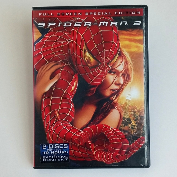 Spiderman 2 Full Screen Edition 2 Disc DVD  2 New Reusable Popcorn Containers - Picture 2 of 12